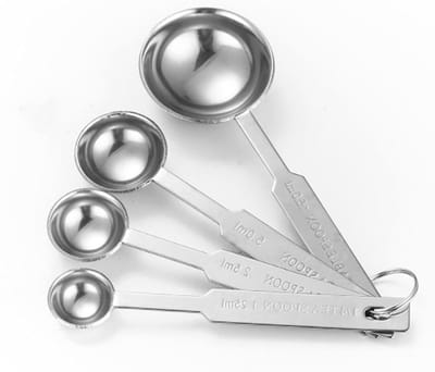 Dailygoods- Maatlepels Set van 4 - Roestvrij Staal