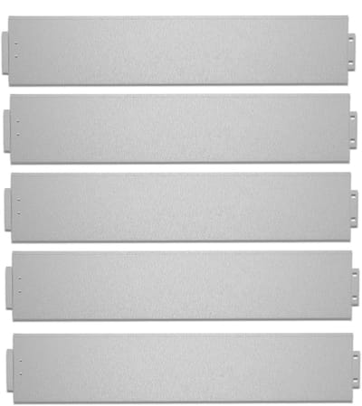 ACXIN Metalen Graskant 5 m x 15 cm - Verzinkte Tuinborder Afboording voor Gazon, Bloembed en Tuinpad - Weerbestendig en Duurzaam - Zilver