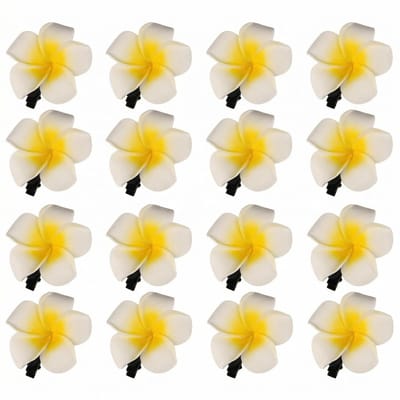 Dailygoods- Haarspeldjes 12 Stuks - Schuim - Boheemse Stijl - Tropische Eiland Look - Perfect voor Bruiloft/Feest - Zoet en Elegant - Haardecoratie