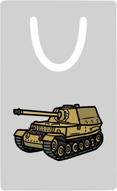 Hacebo® - Tank metalen boekenlegger - Auto - militairs - Leger - voertuig - gevechtsvoertuig Bladwijzer boekenleggers - 7.6 cm x 5cm