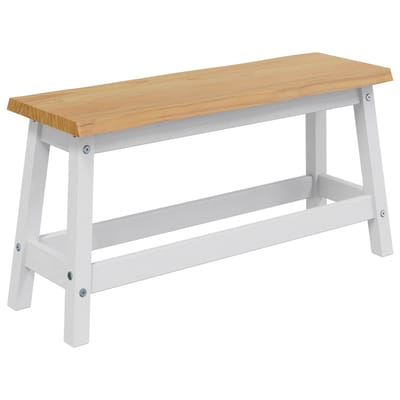 vidaXL - Eetbank - EKAI - Wit - 91,5 - x - 29 - x - 45,5 - cm - Massief - grenenhout