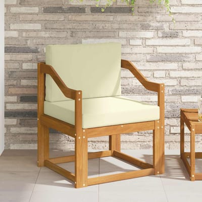 vidaXL - Buitensofa - Massief - Acacia - Hout - en - Polyester - Naturel