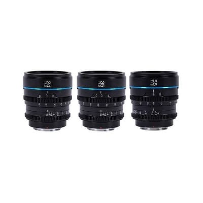 Sirui Night Walker 24+35+55mm T1.2 S35 Cine Lens Set met Koffer  L-mount zwart