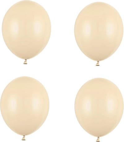 Partydeco - Ballonnen latex - ivoor 27 cm (100 stuks)
