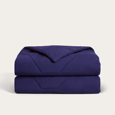 HappyBed Dekbed zonder overtrek 200x200 - Wasbaar Zomerdekbed - Bedrukt dekbed zonder hoes - Hoesloos Dekbed - Tweepersoonsdekbed - Navy