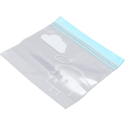 Sacs de congélation Stockage Transport Nourriture Double nervuré Rayures colorées Qualité alimentaire Réutilisable Sacs d'étanchéité Bleu Petite taille 30 pièces white