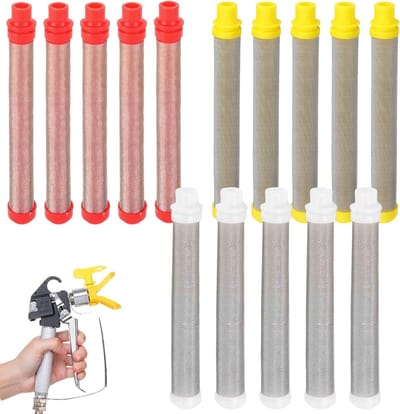 Set van 15 Airless Spray Gun Filters - 60, 100 en 200 Mesh - Ideaal voor Verfspuiten en Schilderwerk