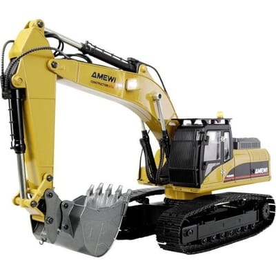 Amewi 22732 G705E Bagger Metall 1:14 Elektro RC functiemodel voor beginners RTR