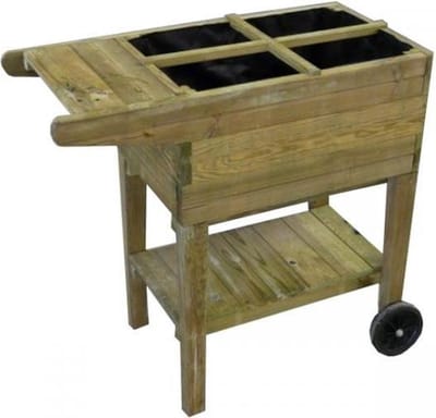 Moestuintafel op wielen  80 x 40 x 78,5 cm