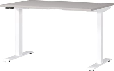 Elektrisch zit-sta Bureau Galileo Wit - Kasjmier - 120x80cm - Hoogte 120 cm - In hoogte verstelbaar