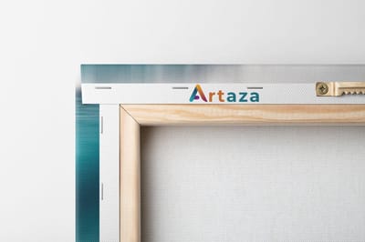 Artaza Canvas Schilderij Drieluik Grote Golfen op de Helder Blauwe Zee - 120x60 - Foto Op Canvas - Canvas Print