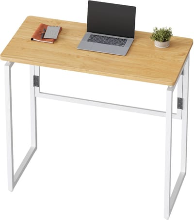 VASAGLE - Bureau - Opvouwbaar Bureau - Schrijftafel met Afgeronde Hoeken - Ruimtebesparend voor Slaapkamer
