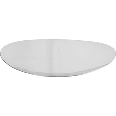 Metalen Serveerschaal 304 Roestvrij Staal Moderne Luxe Dessertplateau Fruitschaal voor Salontafel Woondecoratie Zilver L L white