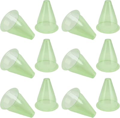 Plantenhoezen Tuinstolpen - Plastic Stolpen Beschermkap - Planten Beschermen - Ventilatiegaten - 25 cm Hoogte - Transparant