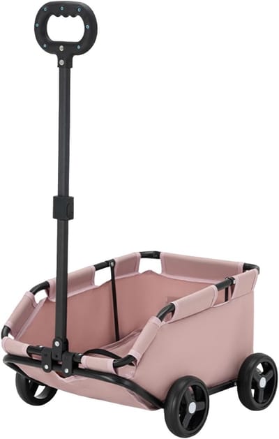 Dieren Wandelwagen - Draagbare Reismand - Comfortabel Reizen - Compact Opvouwbaar - 51 x 35 x 23 cm - Roze