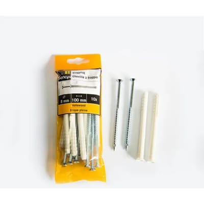 Sencys Slagplug Kunststof - Diam. 8x100mm - 10 Stuks