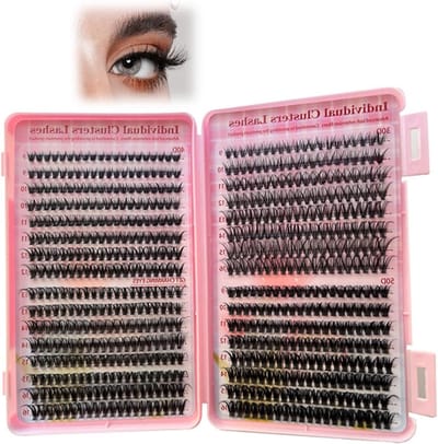 640 Clump-free 3D Wimperclusters met Tapered Ends - 9–16 mm – Ultralicht, Geen Restafval, Langdurig Gebruik