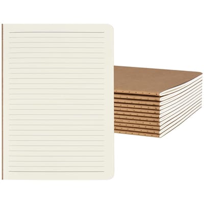 Notitieboekje - Kladblok - A5 Gelinieerde Notitieboeken - 60 Pagina's per stuk - Set van 12 Notitieblokken - 30 Gelinieerde Vellen