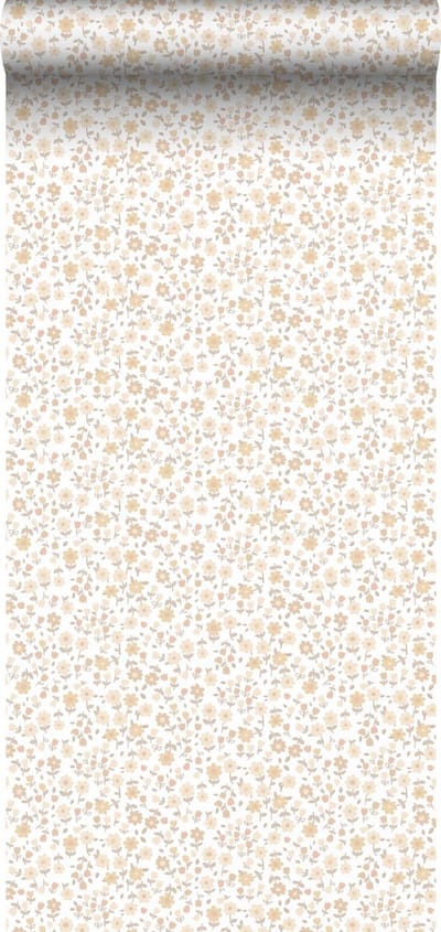 ESTAhome behang bloemetjes beige - 53 cm x 10.05 m - 139578
