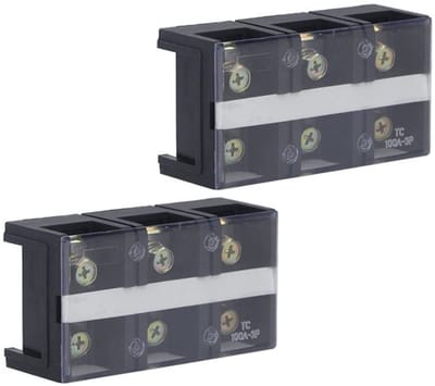 Dailygoods - Dubbele Rijen Terminal Strip - M6 - 600V - 100A - Deksel