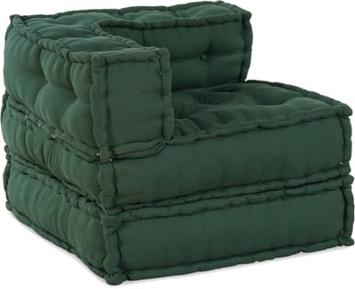 vidaXL - Modulebankeenheid - Stof - Groen - 210 - x - 70 - x - 56 - cm