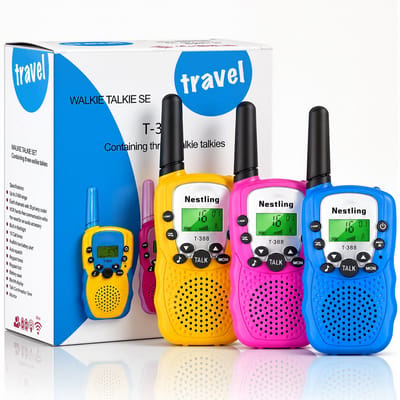 Walkie Talkie 3 stuks – Voor Kinderen en Volwassenen - 3KM Bereik - Valbestendig - Compact en Lichtgewicht - 3 stuks - Geel Roze Blauw