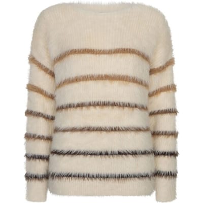 Red Button Rb sweet fuzzy stripe beige