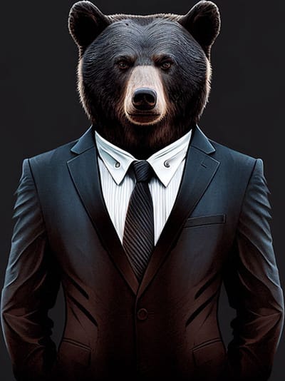 AI - Woondecoratie - Poster - Dieren - Beer - Pak - 30 - 40 x 50 cm