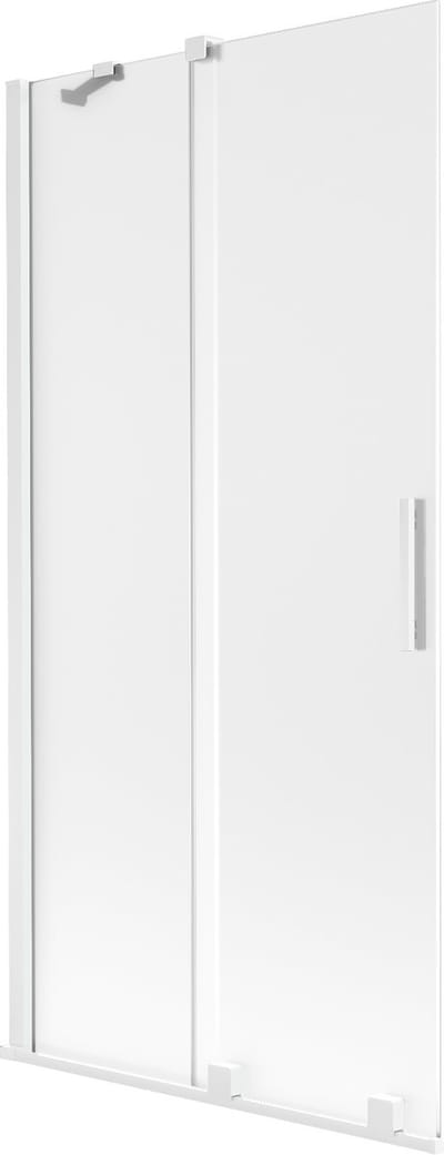 Mexen Velar badwand 2-delig schuifbaar 90 x 150 cm, ijs, wit - 896-090-000-31-20