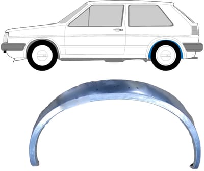 Reparatiepaneel achterspatbord voor Volkswagen Golf 2 1982-1992 / Links