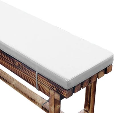Tuinbank Kussen - Zitkussen Bank - Buiten Zitten - Waterdicht en Dik - 90 x 40 cm - Wit