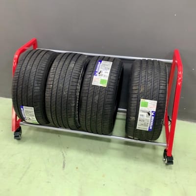 Bandenrek - Bandenhouder - Banden Opslaan - Verrijdbaar - 4 Banden - Zwart