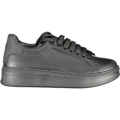 Gaelle Paris Zwarte Polyurethaan Heren Sneaker