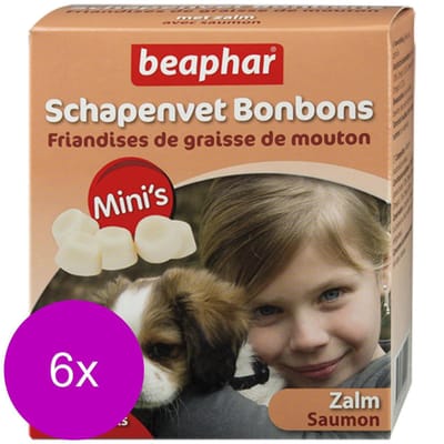 Beaphar Schapenvetbonbons Zalm - Hondensnacks - 6 x Mini