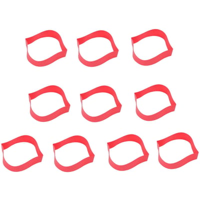 10 Stuks Stoelbanden voor Kinderen Voeten Flexibel TPE Rekbaar Bureaubanden voor Klaslokaal Stoelen Zwart (1,2 mm rood