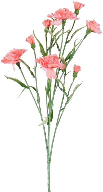 Mica Decorations Kunstbloem Anjer Floristic - H71 cm - roze - kunststof - stelen kunstbloemen - boeket - rozen bloemetjes