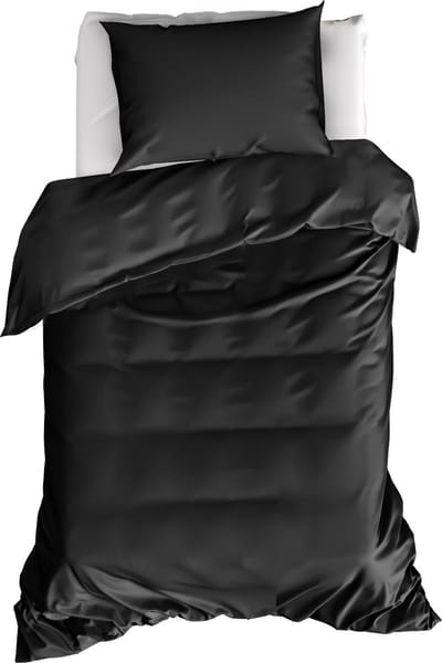 Moodit Dekbedovertrek Basil Black - Eenpersoons - 140 x 220 cm - Katoen