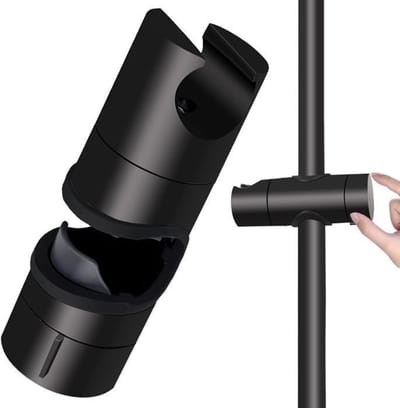 Douchebeugel - Universeel - Zwart - Geschikt voor douchestangen van 18-25 mm - Kunststof - Afzonderlijk verkrijgbaar