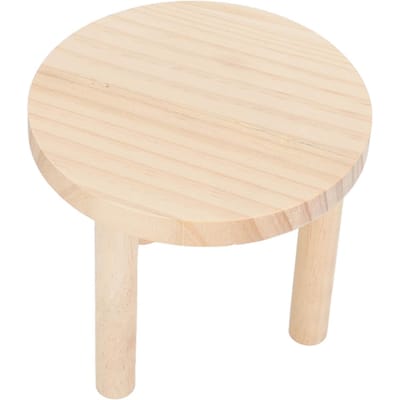 Plateforme de jeu en bois pour hamster Bois de pin Plateforme ronde pour hamster pour Ours d'or Branche fleurie Rat beige