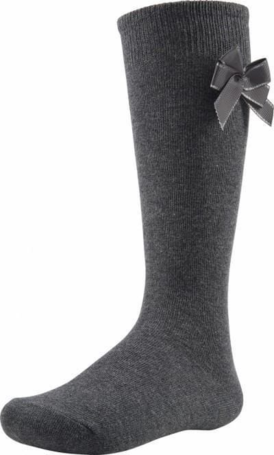 IN ControL Kneesocks LUREX/BOW antra Meisjes Maat 15-17