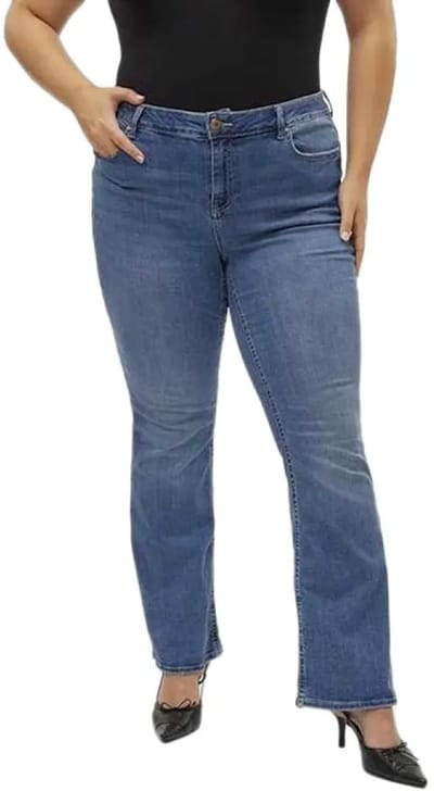 Vero Moda Curve Flash Flared Fit Li347 Spijkerbroek Blauw 46 / 32 Vrouw