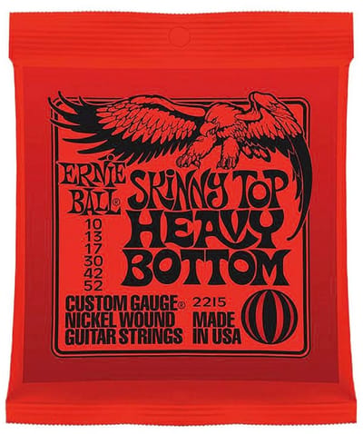 Ernie Ball EB-2215 snaren set elektrisch, nickel wound, skinny top heavy bottom, 010-013-017-030-042-052