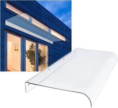 Buitenluifel - Voordeur Overkapping - Regen Bescherming - Weerbestendig Polycarbonaat - 40cm Diep - Transparant