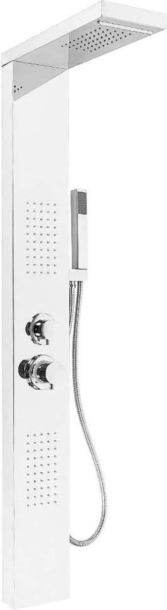 DD Douchepaneel met Thermostaatkraan -Douchekolom - Douchepaneel Hoekmontage - 15x47x130cm - Zilver