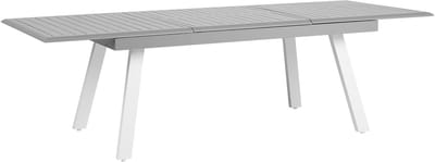 PERETA - Tuintafel - Lichtgrijs - 100 x 175/255 cm - Aluminium