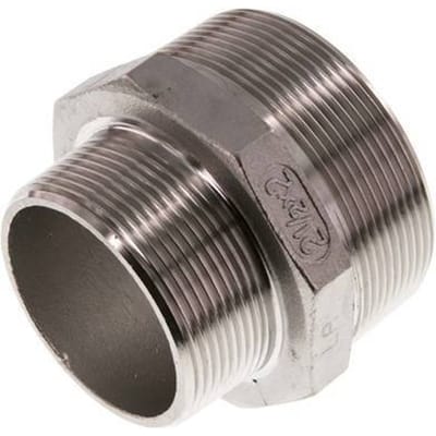 R 2 1/2'' x R 2'' RVS Borstnippel 16 Bar - FL2S-M-SH-212R-200R