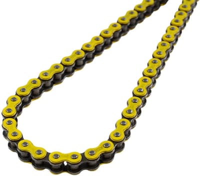 Chaîne de transmission Doppler pour Moto Derbi 50 Senda Sm Drd Pro 2006 à 2011 134 maillons Pas 420 jaune Neuf