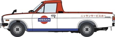 Hasegawa Modelbouwpakket Auto - 20482 Datsun Sunny Truck Nissan Service Car Plastic - 1:24 - Modelbouw