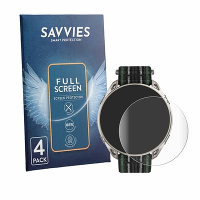 Savvies - Screenprotector voor Amazfit Cheetah 2 Ultra - Folie Beschermfolie transparant volledig dekking 4 Stuks