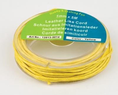 Imitatieleren Koord Geel 1mm x 5meter